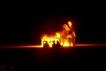 Johnny on the Spot, burning