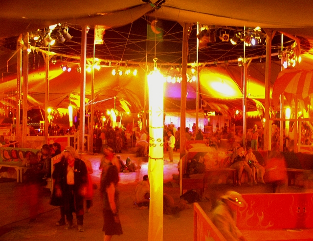 Center Camp at night