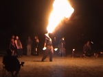 Blowing fire