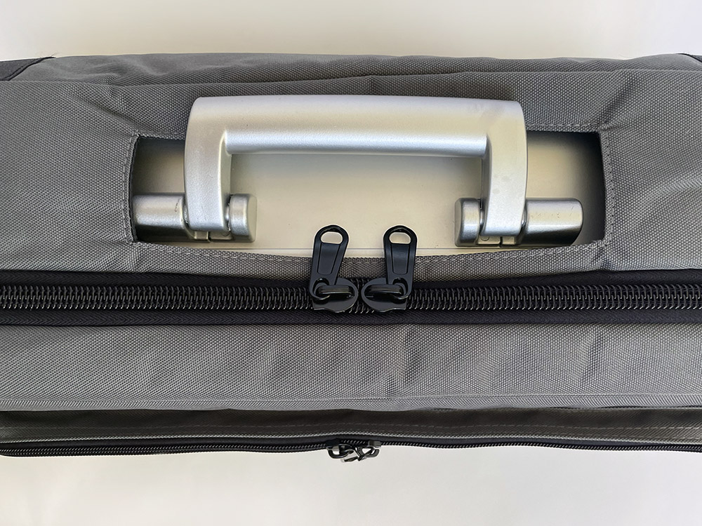 grey casesuit handle detail